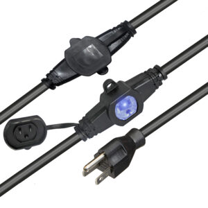 110V Male to 6 Socket 110v Female Power Cord  6 OUTLET 32 FT 14/3 EXTENSION CORD BLACK