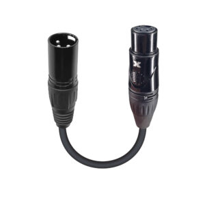 6" Male XLR-3 to Female XLR-5 DMX Cable Adapter