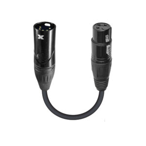 6" Male XLR-5 to Female XLR-3 DMX Cable Adapter