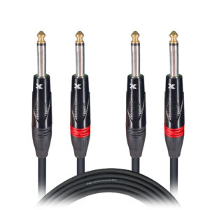 10 Ft. Unbalanced Dual 1/4" TS-M to Dual 1/4" TS-M High Performance Audio Cable