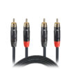 3 Ft. Unbalanced Dual RCA-M to Dual RCA-M High Performance Audio Cable