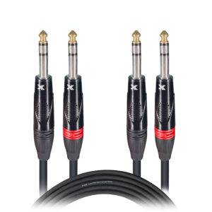 3 Ft. Balanced Dual 1/4" TRS-M to Dual 1/4" TRS-M High Performance Audio Cable