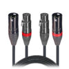10 Ft. Balanced Dual XLR-M to Dual XLR-F High Performance Audio Cable