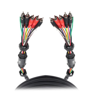 100 ft 10 RCA Channel + 3 Power Cable for Marine and Car Audio - Medusa Style Cable