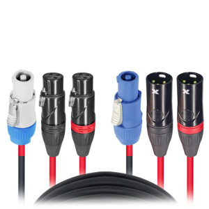 50FT Jumper Power Connection With Dual XLR-F And XLR-M