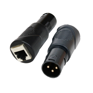 Cat 5/6 RJ45 to 3 Pin Male DMX Connector/Adapter