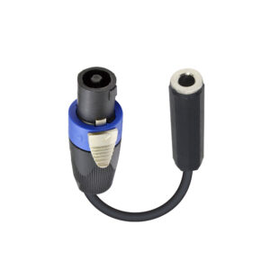 6" Speaker twist connector Male  to 1/4" TS-F Female High Performance Speaker Cable