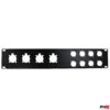 2U-8 XLR D +4 NL4 or NAC3 Unloaded Rack Panel