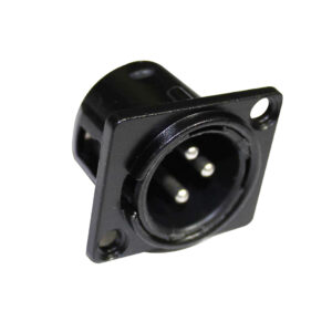 Panel Mount XLR-3 PIN Male Connector | Black