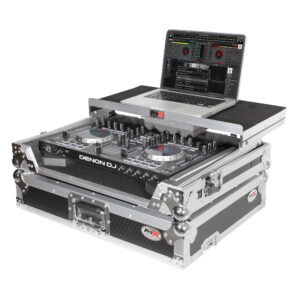 Universal Flight Case for Medium to Large Size DJ Controllers 20" W x 13" D and Sliding Laptop Shelf
