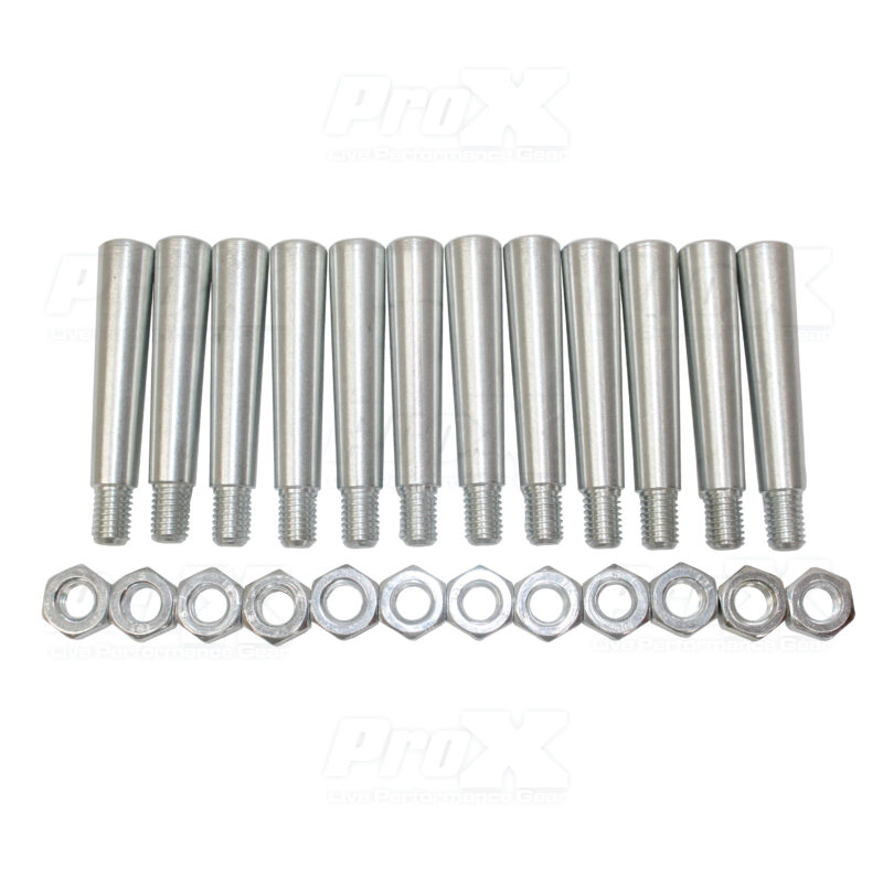 12 Pack Tapered Shear Pin With Threaded Tip And Nut For Conical Coupler