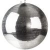 36" inch Mirror Disco Ball Bright Silver Reflective Indoor DJ Sphere with Hanging Ring for Lighting