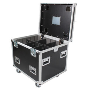 TruckPax Utility ATA Flight Case Truck Storage Road Case with Dividers Tray and 4" in casters – 24"x30"x30" Ext