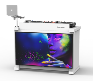B3 Quick Folding DJ Controller Turntable CD-J Facade Table Workstation by Humpter White Finish