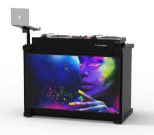 B3 Quick Folding DJ Controller Turntable CD-J Facade Table Workstation by Humpter Black Finish