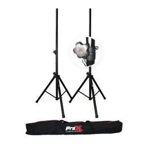 Set of 2 Heavy Duty Speaker Tripod Stands 6 ft. (44"-72") W/Bag