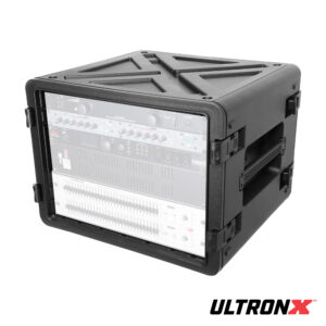 UltronX Watertight 8U Rack Space Molded Plastic Case - 18" Depth Front Rail to Rail