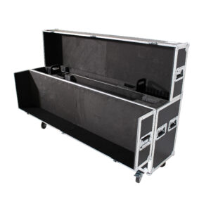 Universal Case For Flat Panel Monitor LED-LCD-Plasma TV Dual 70" to 80" Adjustable Flight Case W-4" Casters