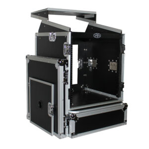 T-12MRLT 12U Rack Front load x 10U Top Mixer DJ Combo Flight Case w/Laptop Shelf & Casters