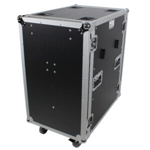18U Space Amp Rack Mount ATA Flight Case 24 Inch Depth W-Casters