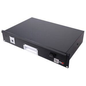2U Rack Space 12" Depth Rack Mount Drawer for Audio, DJ, and IT Server rack cases.