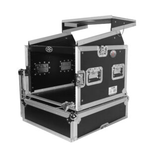 Flight Case DJ Combo 8U Rack x 10U Top Mixer W-Laptop Shelf