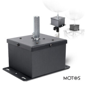 MOTOS Universal Upright Mirror Ball Oscillating 1RPM Motor – Mounts up to 30" Mirror Balls  Black Finish