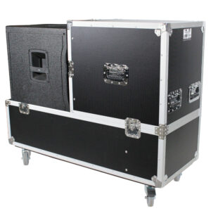 ATA Flight Case for 2x RCF EVOX12 Compact Line Arrays Fits Two Speakers and Subwoofers