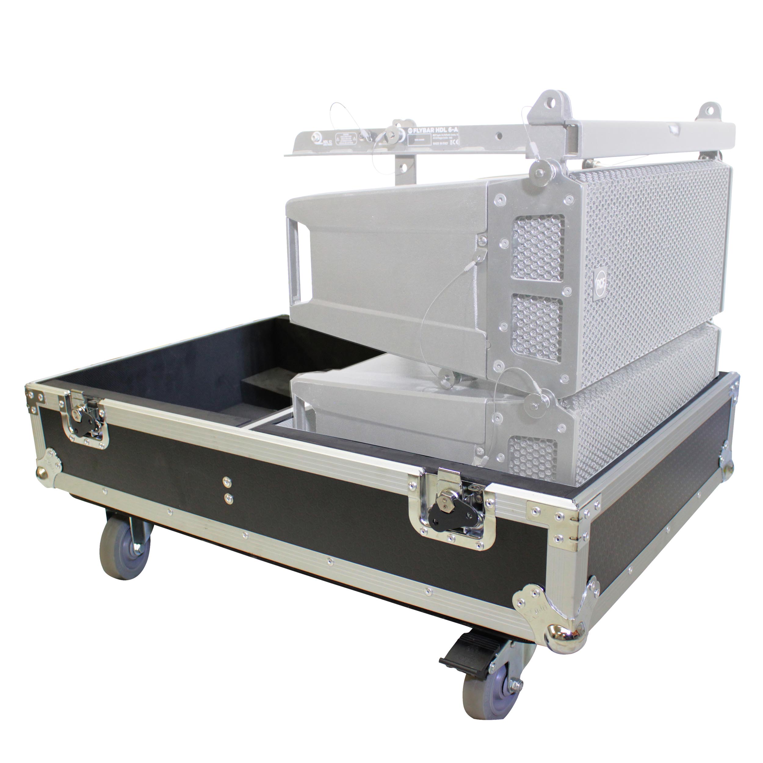 X-RCF-HDL6A_LA_X4W-_Line_Array_Speaker_Flight_Case_W-Wheels_Holds_4_Speakers-01