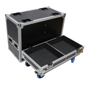 Stage Monitor Flight Case for 2 RCF NX 15-SMA W-4 Inch Casters