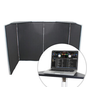Universal Set of Aluminum Corner Shelves for DJ Facades Black Finish