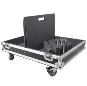 Universal Speaker Monitors Stage with Casters and Removable Lid Case - Stores 2x 15" Speakers