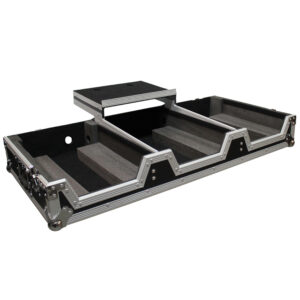 Universal DJ Coffin Case for 10" Mixer & 2 (8.5-9.5") CD Players W/Laptop Shelf & Wheels