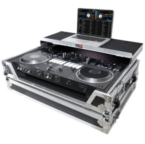 ATA Style Flight Case for Pioneer DDJ-REV7 DJ Controller with Laptop Shelf Wheels and 1U Rackspace