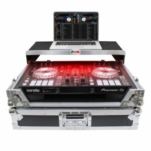 ATA Flight Case For Pioneer DDJ-SR2 DJ Controller with Laptop Shelf and LED