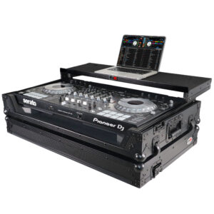 Flight Case For Pioneer DDJ-SZ DDJ-RZ  Digital Controller W-Laptop Shelf & Wheels | Black on Black