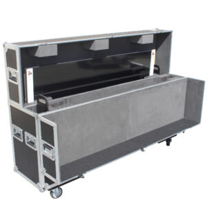 Universal Case for Flat Panel Monitor LED-LCD-Plasma TV Dual  55" to 70" Adjustable Flight Case W-4 Inch Casters
