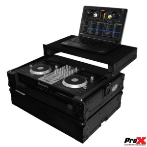 Flight Case for Numark MixDeck Express Digital Controller W-Laptop Shelf | Black on Black