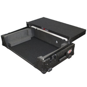 Flight Case for Denon MC3000 - MC2000 Digital Controller W-Laptop Shelf | Black on Black