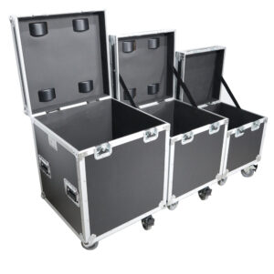 Package of 3 Utility ATA Flight Travel Storage Road Case – Includes 1-Large 1-Medium 1-Small Size with 4" Casters