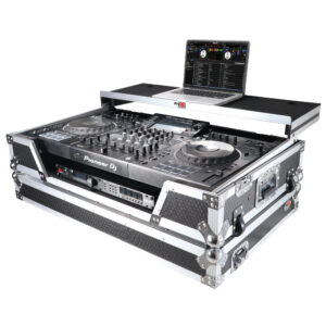 ATA Flight Case For Pioneer XDJ-XZ DJ Controller with Laptop Shelf 1U Rack Space and Wheels