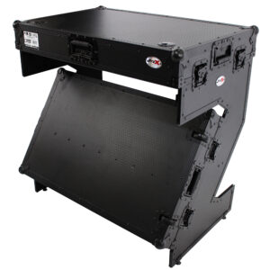 DJ Z-Table® Jr. Portable Table-Compact Case W-Wheels | Black on Black