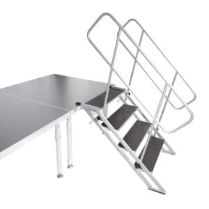 StageQ 4 Step Heavy Duty Foldable Adjustable 22 to 26 Inch with Rail