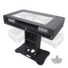 Control Tower DJ Podium with Road Cases for Pioneer DDJ-REV7 XDJ-XZ DDJ-1000 RANE One - Black Finish
