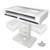 Control Tower DJ Podium 2x 1U Rack Space with Road Cases for Pioneer DDJ-REV7 XDJ-XZ DDJ-1000 RANE One - White Finish