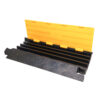4-Channel Rubber Cable Protector Ramp Speed Bump Cover Indoor Outdoor